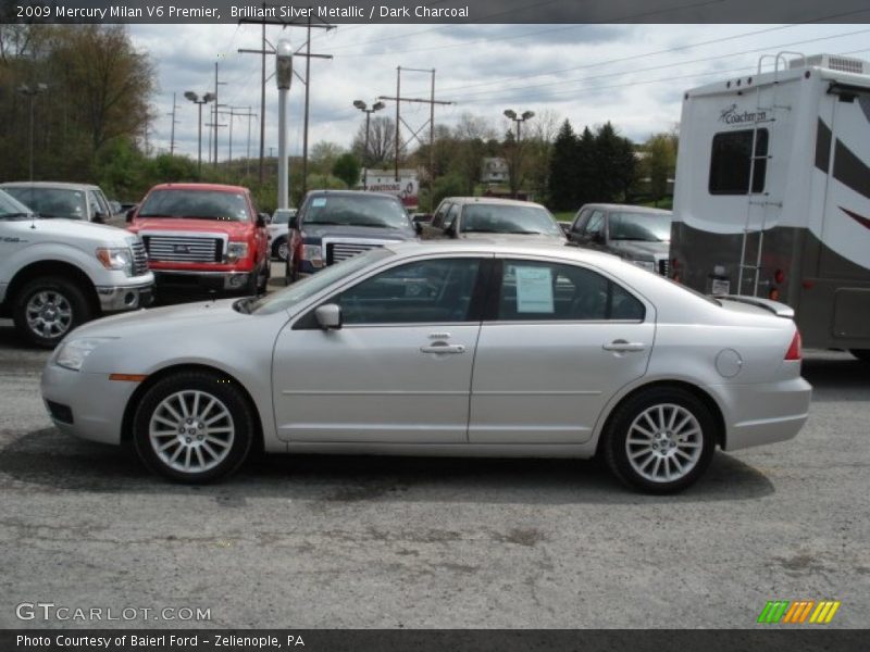 Brilliant Silver Metallic / Dark Charcoal 2009 Mercury Milan V6 Premier