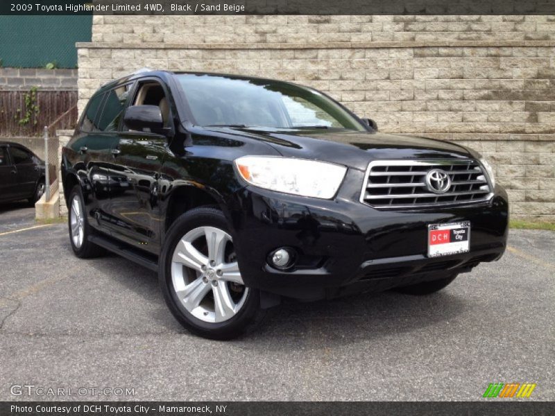 Black / Sand Beige 2009 Toyota Highlander Limited 4WD