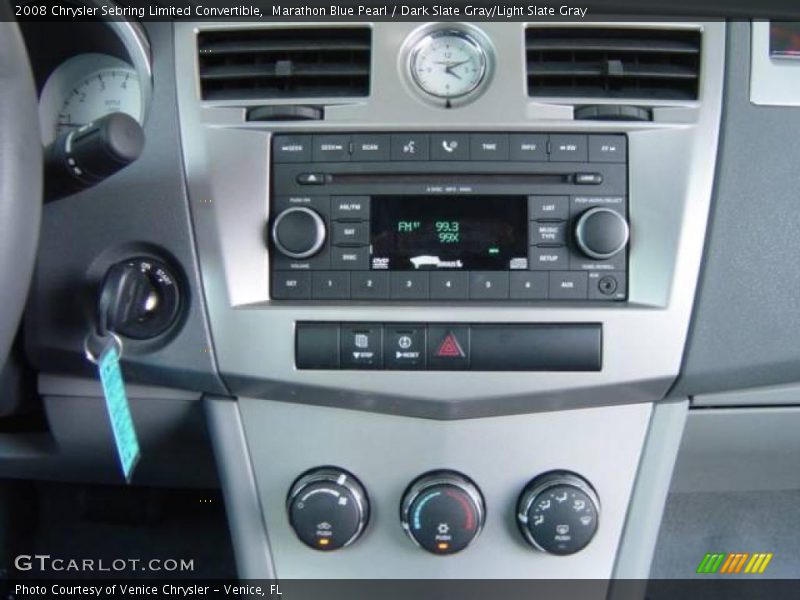 Marathon Blue Pearl / Dark Slate Gray/Light Slate Gray 2008 Chrysler Sebring Limited Convertible