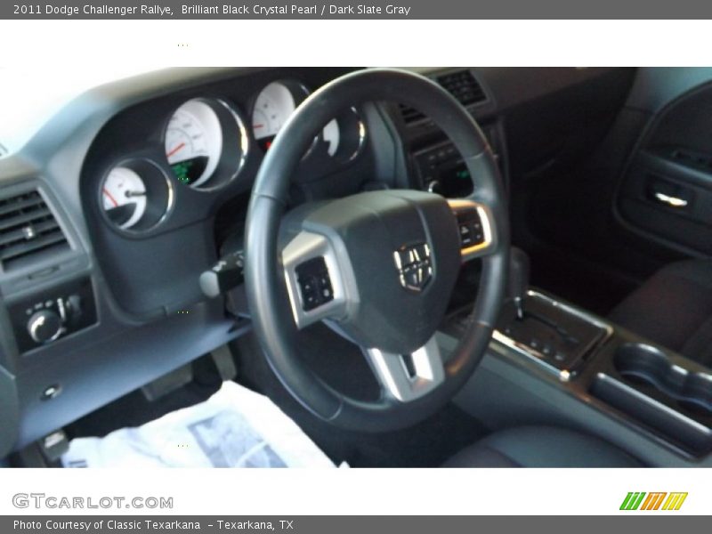 Brilliant Black Crystal Pearl / Dark Slate Gray 2011 Dodge Challenger Rallye