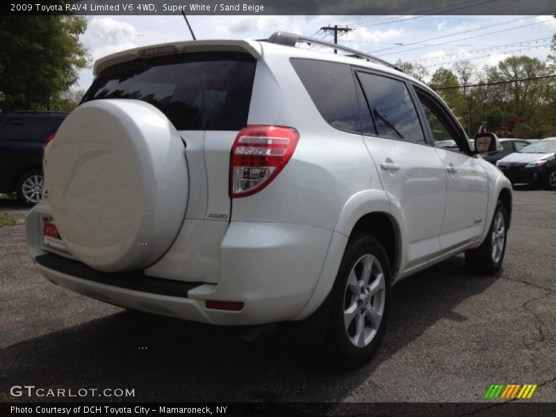 Super White / Sand Beige 2009 Toyota RAV4 Limited V6 4WD