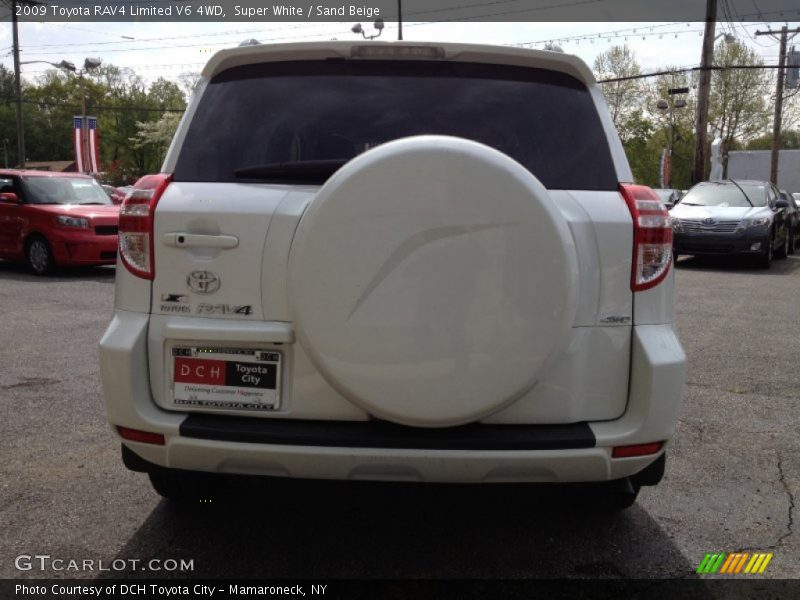 Super White / Sand Beige 2009 Toyota RAV4 Limited V6 4WD