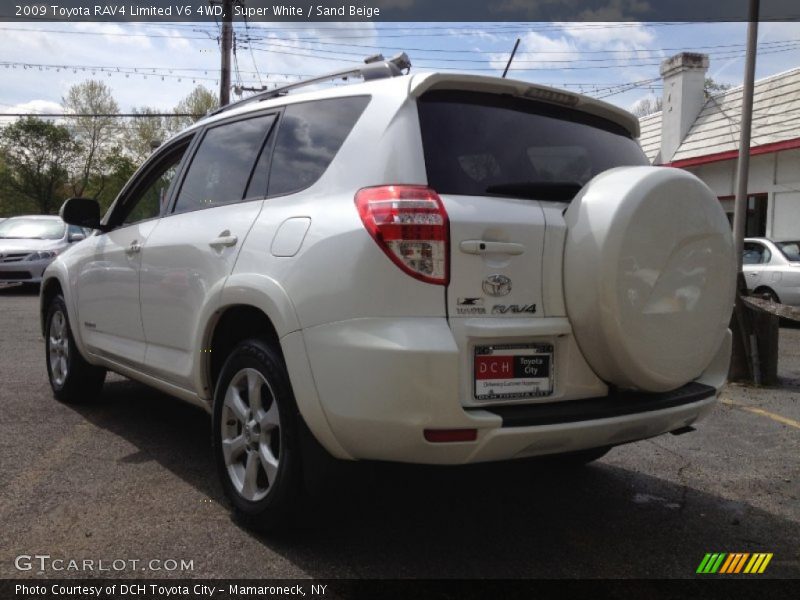 Super White / Sand Beige 2009 Toyota RAV4 Limited V6 4WD