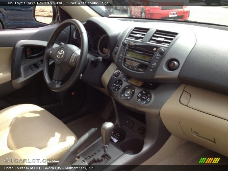 Super White / Sand Beige 2009 Toyota RAV4 Limited V6 4WD