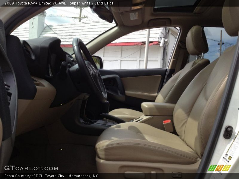 Super White / Sand Beige 2009 Toyota RAV4 Limited V6 4WD