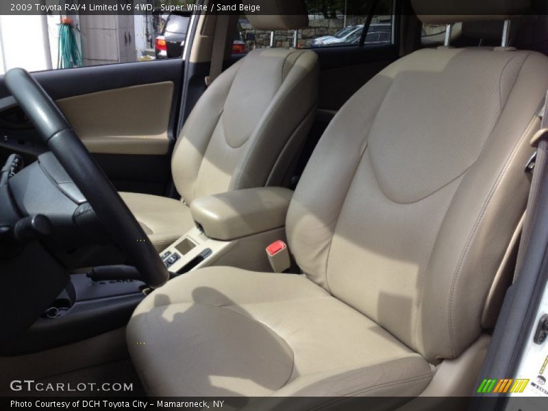 Super White / Sand Beige 2009 Toyota RAV4 Limited V6 4WD