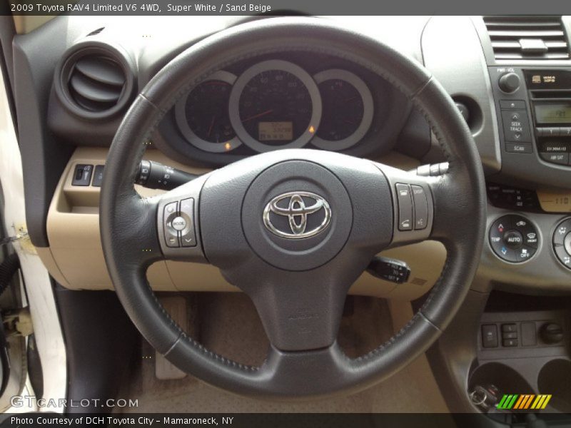 Super White / Sand Beige 2009 Toyota RAV4 Limited V6 4WD