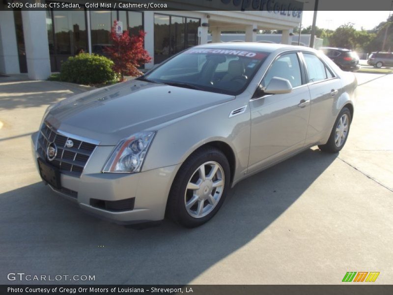 Gold Mist / Cashmere/Cocoa 2009 Cadillac CTS Sedan