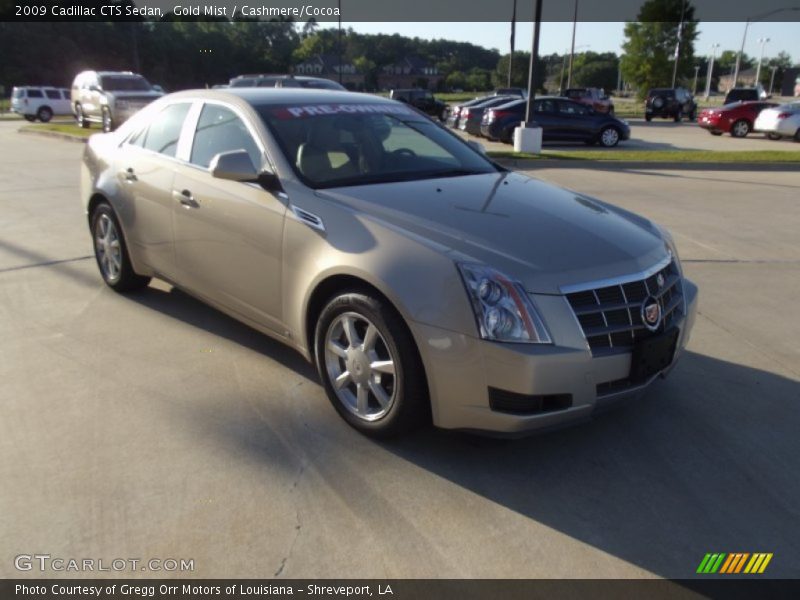 Gold Mist / Cashmere/Cocoa 2009 Cadillac CTS Sedan