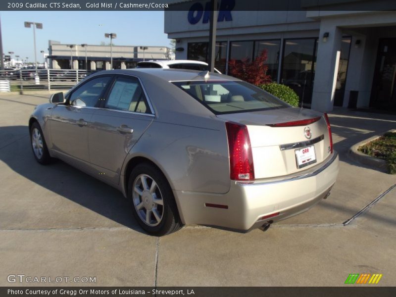 Gold Mist / Cashmere/Cocoa 2009 Cadillac CTS Sedan