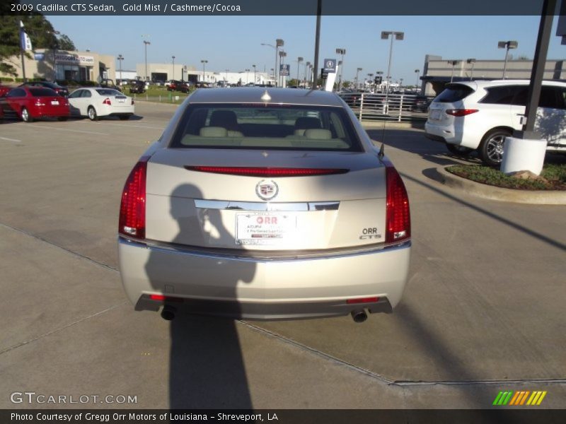 Gold Mist / Cashmere/Cocoa 2009 Cadillac CTS Sedan