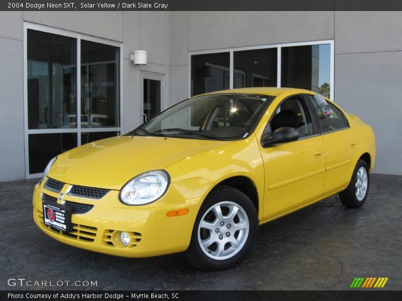 Solar Yellow / Dark Slate Gray 2004 Dodge Neon SXT