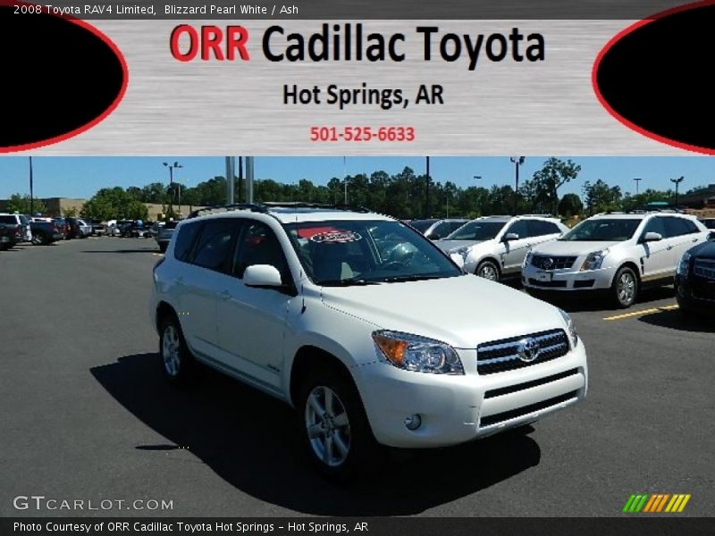 Blizzard Pearl White / Ash 2008 Toyota RAV4 Limited