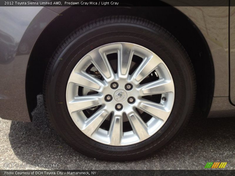 Predawn Gray Mica / Light Gray 2012 Toyota Sienna Limited AWD