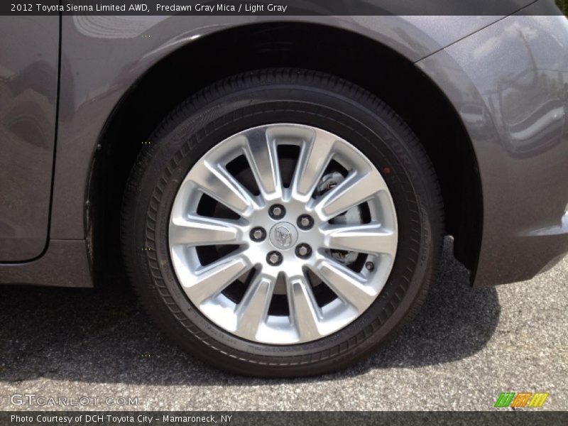 Predawn Gray Mica / Light Gray 2012 Toyota Sienna Limited AWD