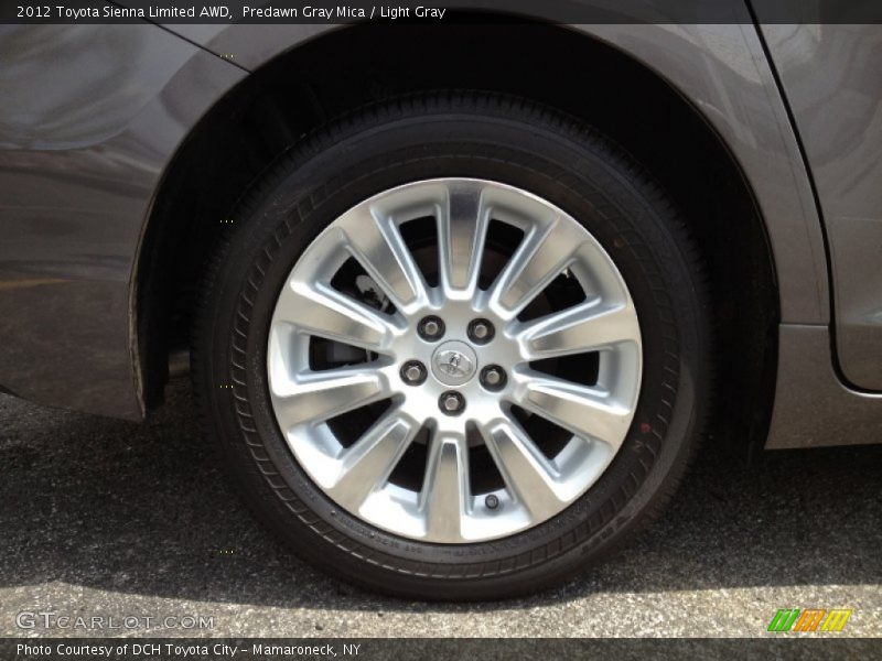 Predawn Gray Mica / Light Gray 2012 Toyota Sienna Limited AWD