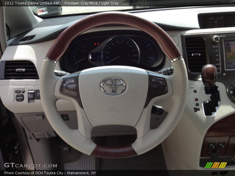 Predawn Gray Mica / Light Gray 2012 Toyota Sienna Limited AWD
