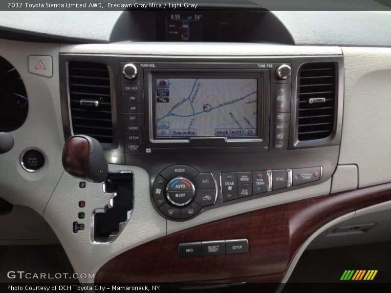 Predawn Gray Mica / Light Gray 2012 Toyota Sienna Limited AWD