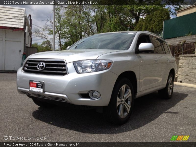 Classic Silver Metallic / Black 2010 Toyota Highlander Sport 4WD