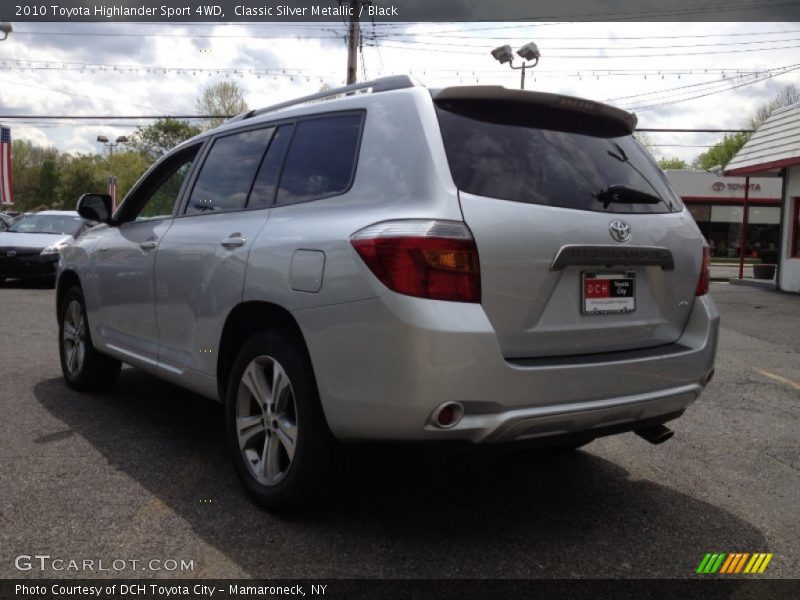 Classic Silver Metallic / Black 2010 Toyota Highlander Sport 4WD