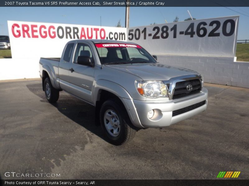 Silver Streak Mica / Graphite Gray 2007 Toyota Tacoma V6 SR5 PreRunner Access Cab
