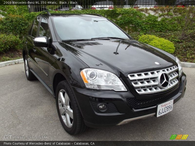 Black / Black 2009 Mercedes-Benz ML 350 4Matic