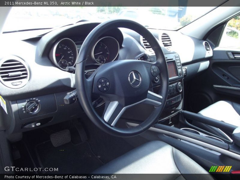 Arctic White / Black 2011 Mercedes-Benz ML 350
