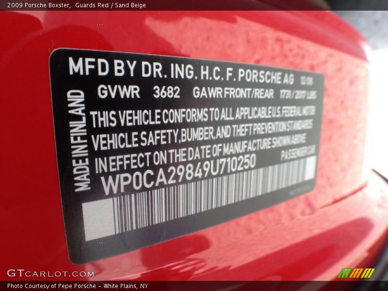 Guards Red / Sand Beige 2009 Porsche Boxster