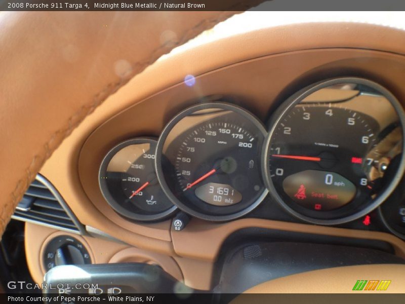Midnight Blue Metallic / Natural Brown 2008 Porsche 911 Targa 4