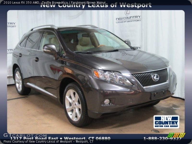Truffle Brown Mica / Parchment/Brown Walnut 2010 Lexus RX 350 AWD