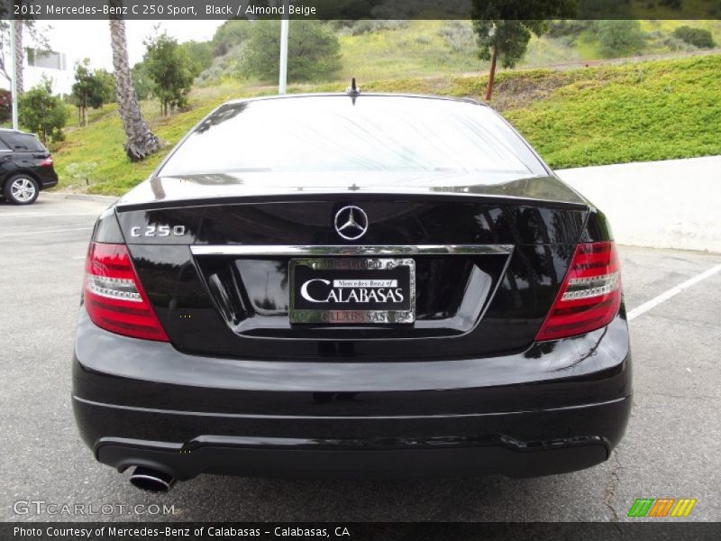 Black / Almond Beige 2012 Mercedes-Benz C 250 Sport