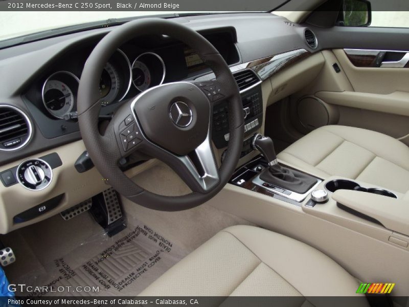 Black / Almond Beige 2012 Mercedes-Benz C 250 Sport