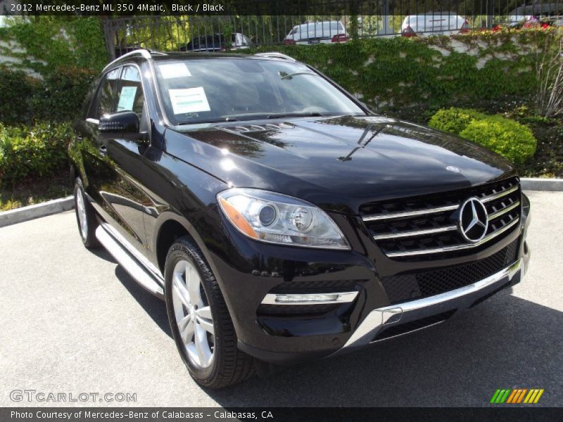 Black / Black 2012 Mercedes-Benz ML 350 4Matic