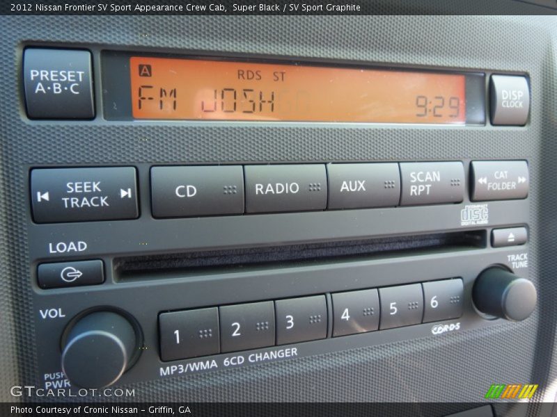 Controls of 2012 Frontier SV Sport Appearance Crew Cab