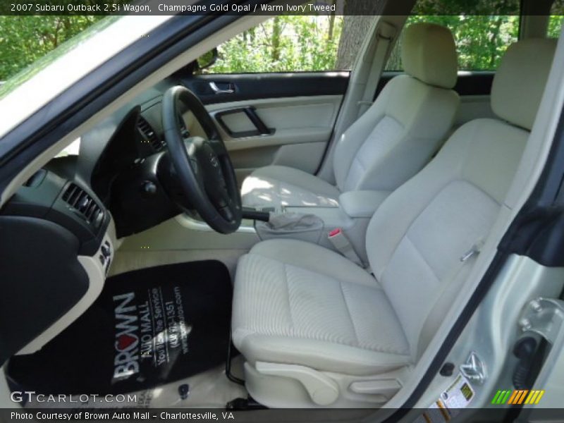 Champagne Gold Opal / Warm Ivory Tweed 2007 Subaru Outback 2.5i Wagon