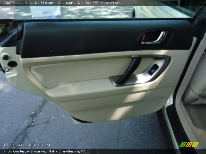 Champagne Gold Opal / Warm Ivory Tweed 2007 Subaru Outback 2.5i Wagon