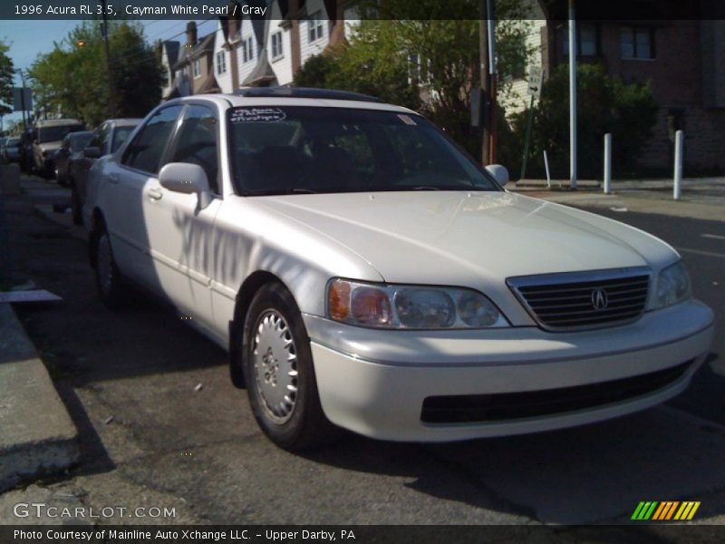 Cayman White Pearl / Gray 1996 Acura RL 3.5