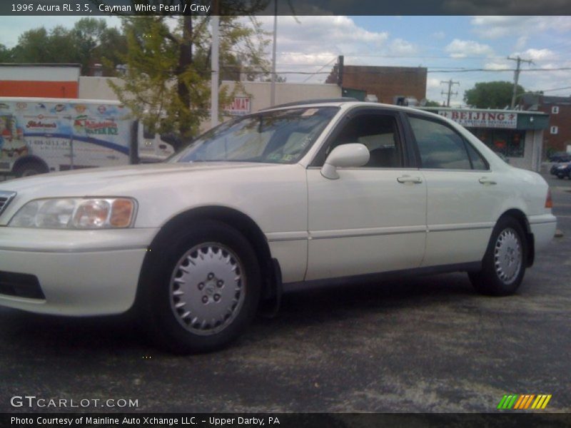 Cayman White Pearl / Gray 1996 Acura RL 3.5