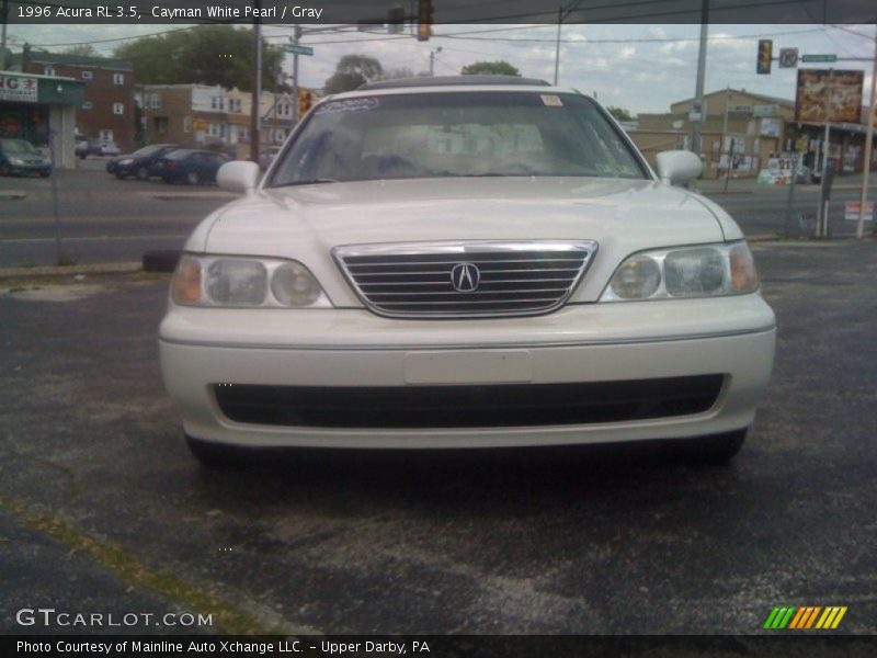 Cayman White Pearl / Gray 1996 Acura RL 3.5