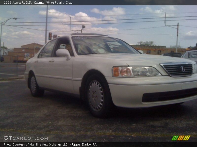Cayman White Pearl / Gray 1996 Acura RL 3.5