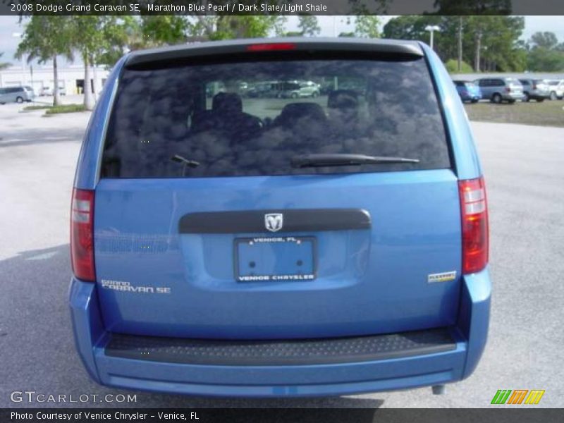 Marathon Blue Pearl / Dark Slate/Light Shale 2008 Dodge Grand Caravan SE