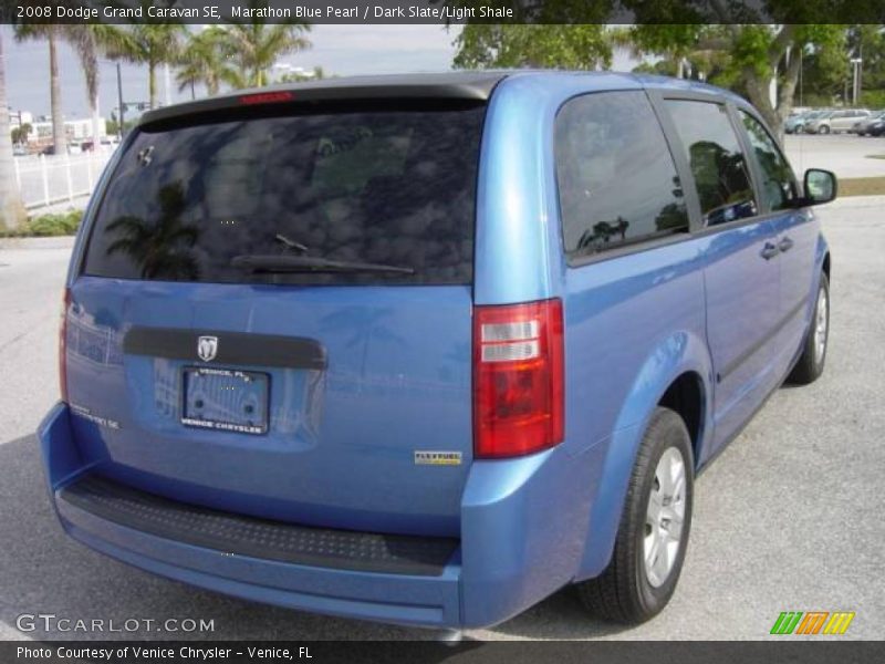 Marathon Blue Pearl / Dark Slate/Light Shale 2008 Dodge Grand Caravan SE