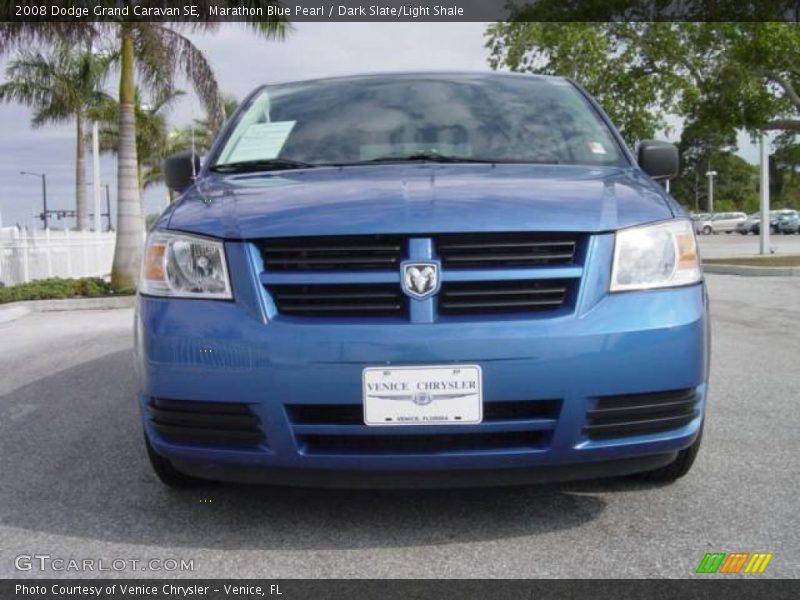 Marathon Blue Pearl / Dark Slate/Light Shale 2008 Dodge Grand Caravan SE