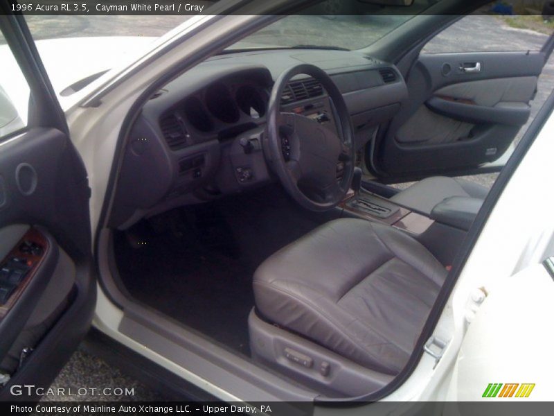 Cayman White Pearl / Gray 1996 Acura RL 3.5