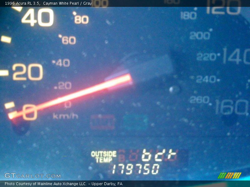 Cayman White Pearl / Gray 1996 Acura RL 3.5