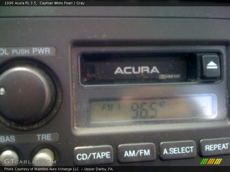 Cayman White Pearl / Gray 1996 Acura RL 3.5