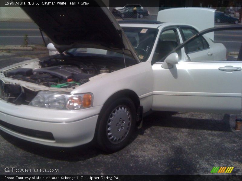 Cayman White Pearl / Gray 1996 Acura RL 3.5