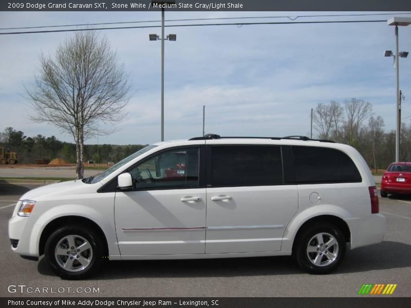 Stone White / Medium Slate Gray/Light Shale 2009 Dodge Grand Caravan SXT
