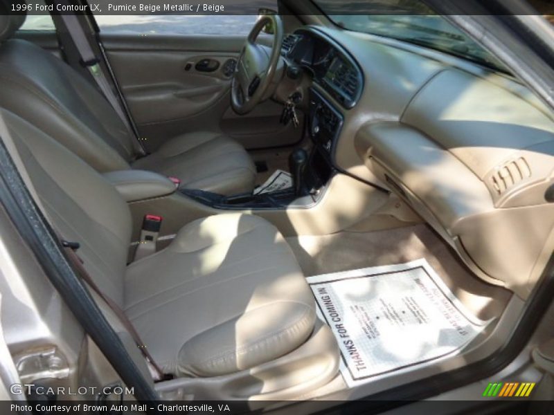 Pumice Beige Metallic / Beige 1996 Ford Contour LX