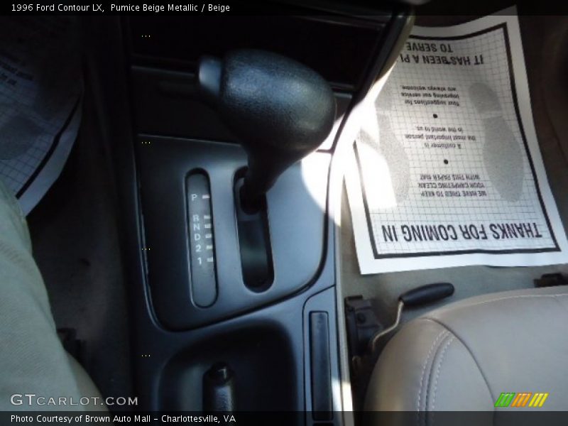 Pumice Beige Metallic / Beige 1996 Ford Contour LX